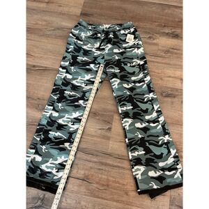 EVOL Snow Camo Cargo Pants Men's Medium Drawstring Elastic‎ Waist